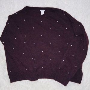 H&M BURGUNDY SWEATER 💗